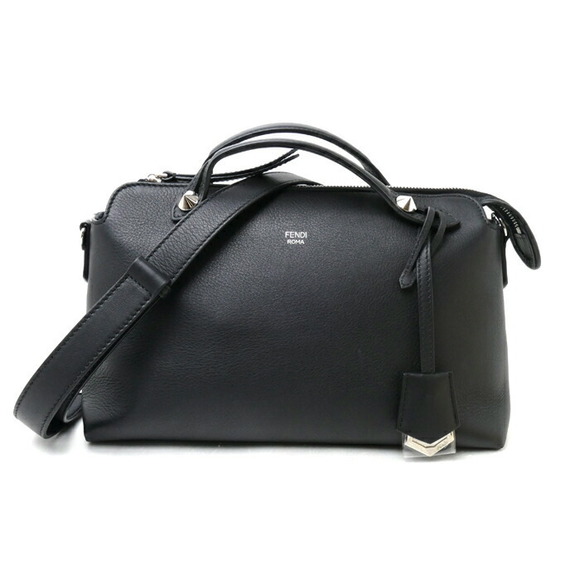 Fendi Women's Way Medium Leather Shoulder Bag Black